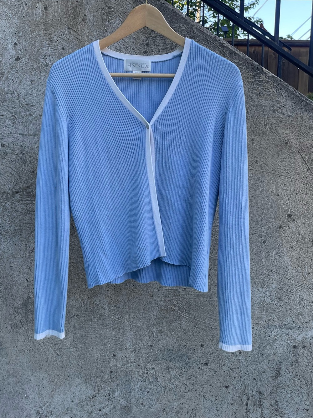 blue Casual Corner Annex cardigan size large